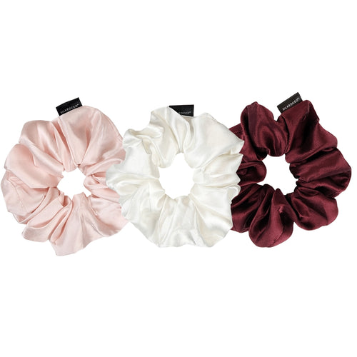 Silk Scrunchie Set - Floral - Maxi - SilkEdged Mulberry Silk Co