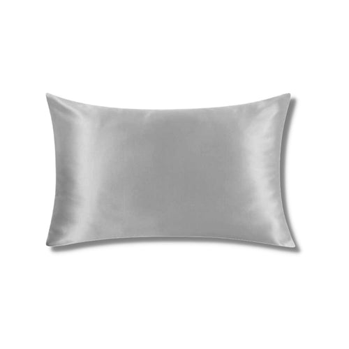 Silk Pillowcase - Cloud Grey - Queen - SILKEDGED MULBERRY SILK Co.