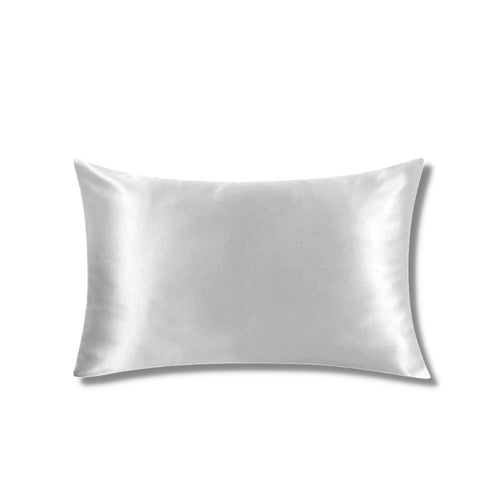 Silk Pillowcase - Silky Silver - Standard - SILKEDGED MULBERRY SILK Co.