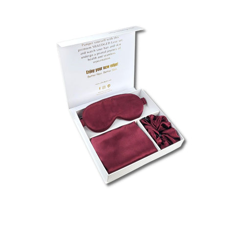 Silk Luxe Set - Rosewood - SILKEDGED MULBERRY SILK Co.